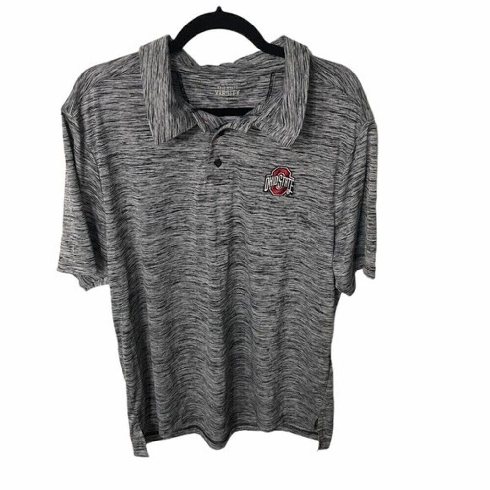 OHIO STATE heathered grey men’s polo - Picture 1 of 8